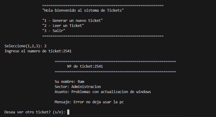 Leer ticket